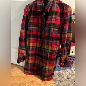 LLBean signature flannel tunic. Like new. Size XS